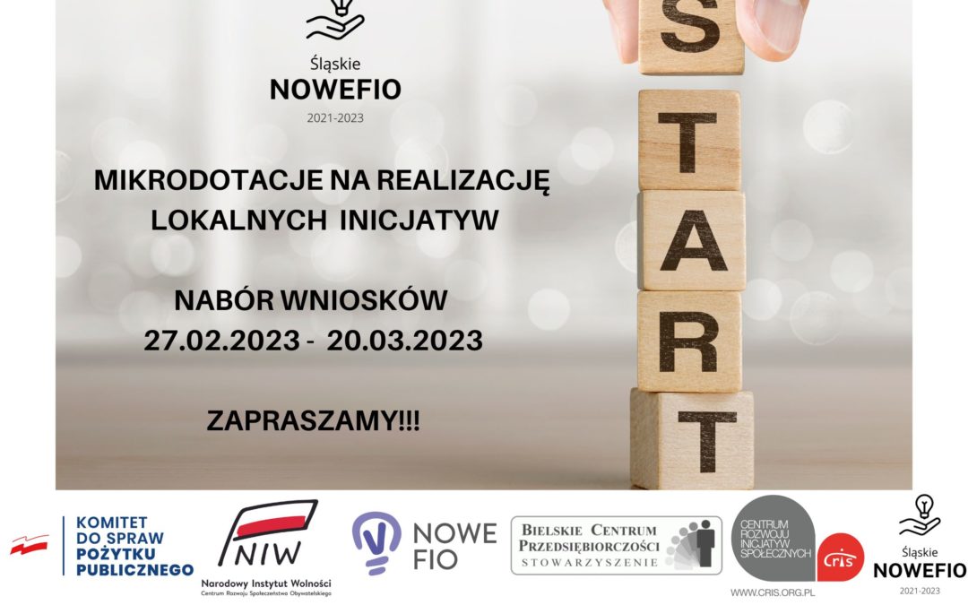 Zapraszamy do udziału w konkursie grantowym „Śląskie NOWEFIO 2021-2023”﻿